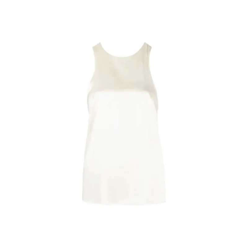 Loulou De Saison Twist detail Racerback Silk Top-0