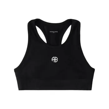 Anine Bing Blair Logo Printed Training Bra