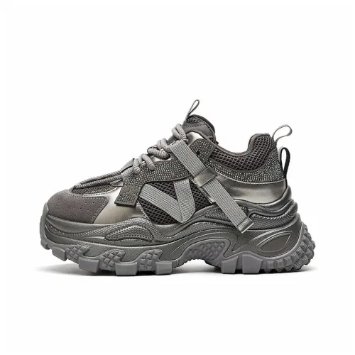 IHBOZ Slip Resistant, Abrasion Resistant, Breathable, Lightweight Low Top Chunky Sneakers Women's