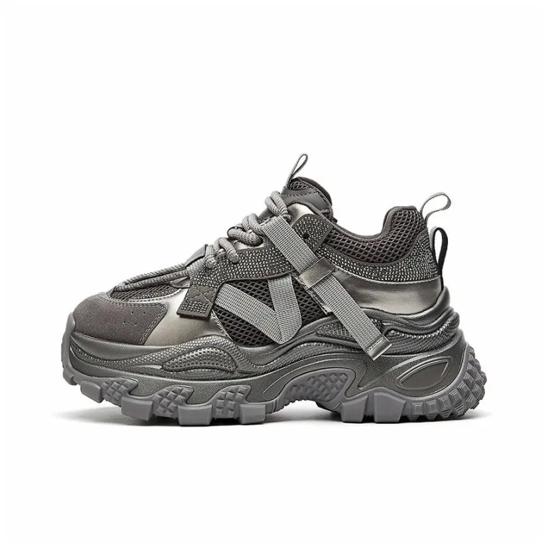 IHBOZ Slip Resistant, Abrasion Resistant, Breathable, Lightweight Low Top Chunky Sneakers Women's-0