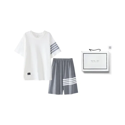 XUANZHITING Pajama Set Men's Box White