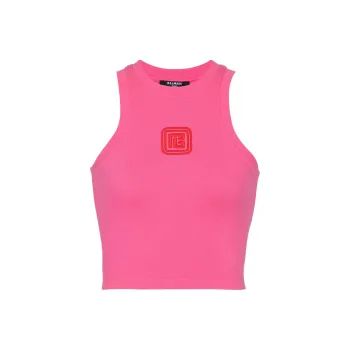 BALMAIN Logo Detailed Cropped Top