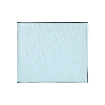 FENDI Calfskin Bifold Wallet Card Holder Card Holder Wallet Men's Light Blue