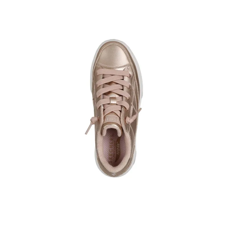 Skechers Arch Fit Low Top Casual Shoes Women's Rose Gold-3