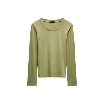 ZARA T Shirt Women's Light Khaki