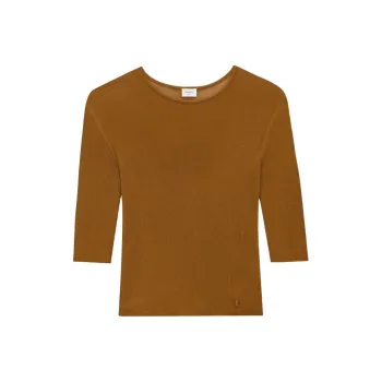 SAINT LAURENT Cassandre Knitted Top