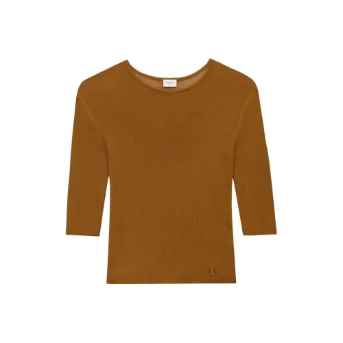 SAINT LAURENT Cassandre Knitted Top