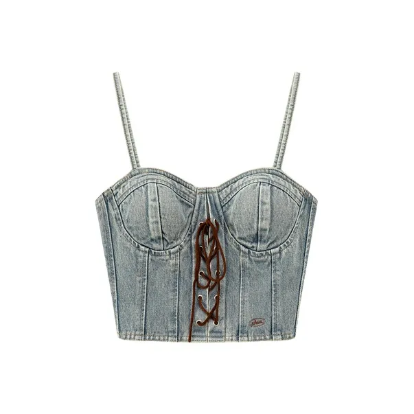 CHUU Tank Tops Women's Light Denim Blue-0