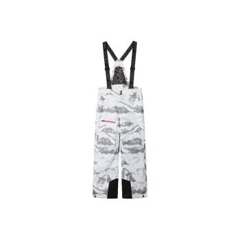 SPYDER Ski Pants Unisex White Snow Mountain Pattern