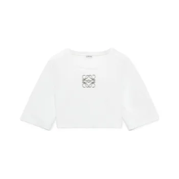 LOEWE Anagram Cropped T Shirt 'Pink'