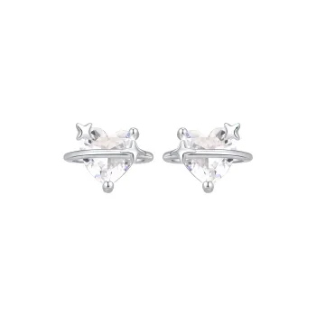 HMZ Sterling Silver Stud Earrings Women's