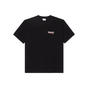Balenciaga Black Political Campaign Oversized T Shirt 'Black/White'