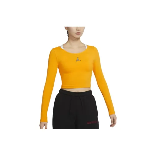 JORDAN Crop Tops Women's Yellow