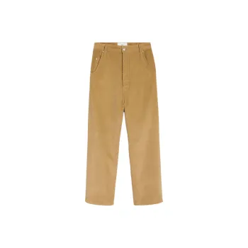 AMIPARIS Paris Corduroy Logo Patch Straight Leg Trousers
