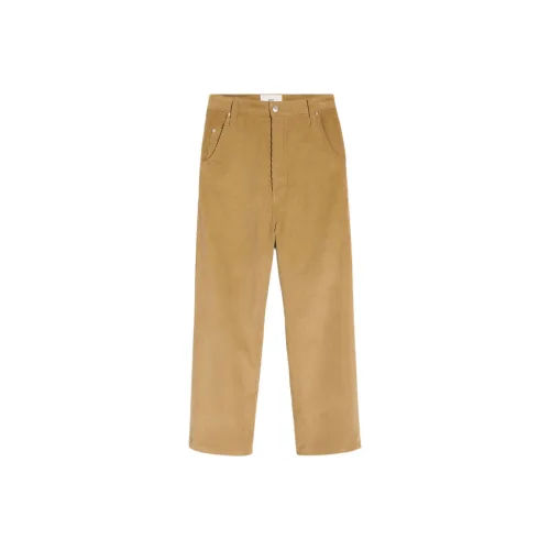 AMIPARIS Paris Corduroy Logo Patch Straight Leg Trousers