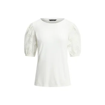 Polo Ralph Lauren Puff Sleeve T Shirt Women's White