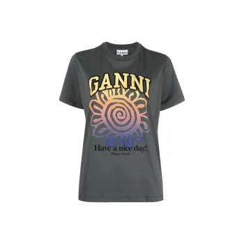 GANNI T Shirts Women's White