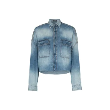 R13 Cropped Denim Shirt