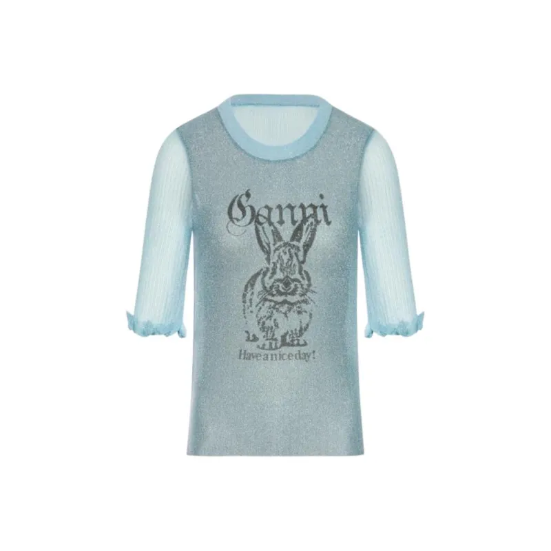 GANNI Bunny detail Top-0