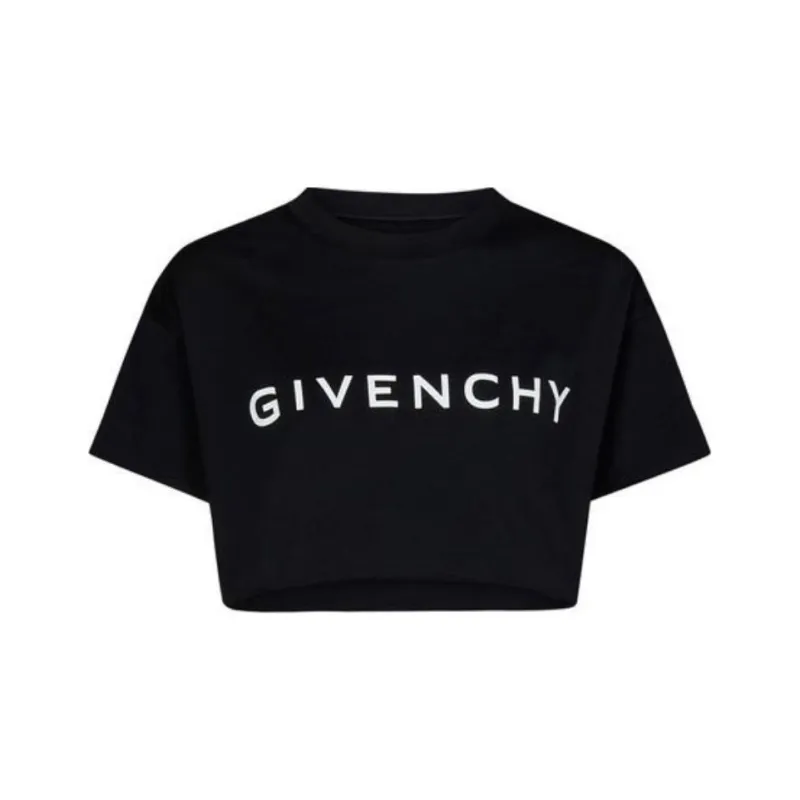 Givenchy Cropped Tee 'Black'-0