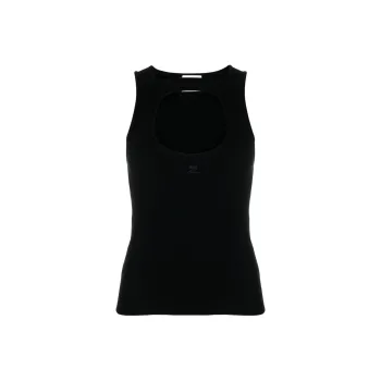 COURREGES Logo patch Cutout Tank Top