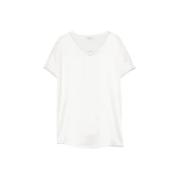 Brunello Cucinelli V Neck Satin T Shirt
