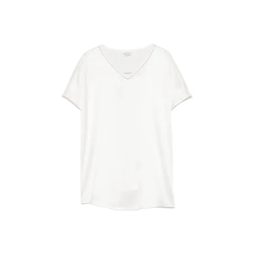 Brunello Cucinelli Satin Crewneck T Shirt