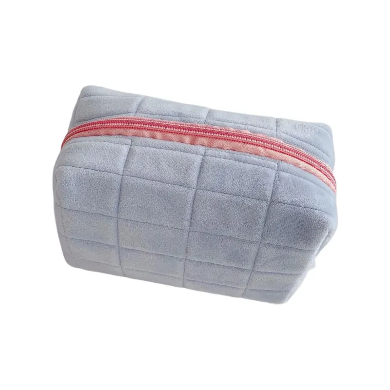 CUCX Flannelette Unzipped Pillow Makeup Bag Portable-16