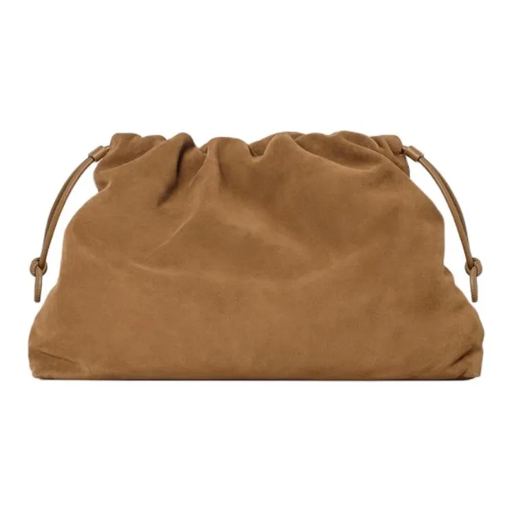 COS Cavatelli Suede Clutch Women's Brown-0