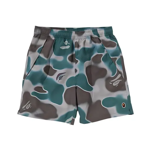 A BATHING APE Liquid Camo Shark Sweat Shorts