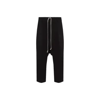 RICK OWENS Drawstring Cropped Pantaloni