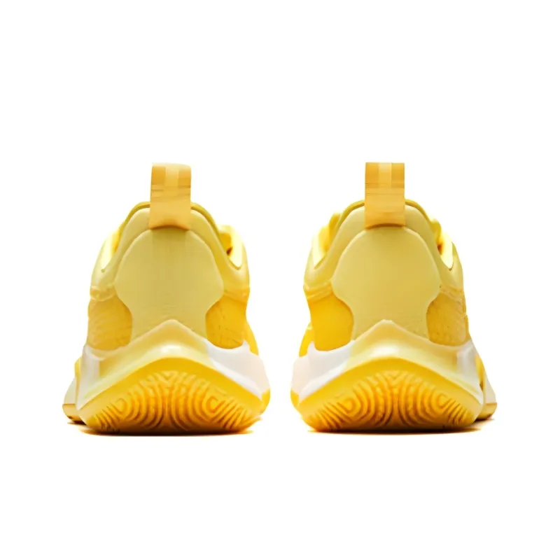 Anta Anti Slip Wear Resistant Mid Top Nitrogen Technology Basketball Shoes Men's Yellow-3