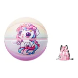 JK Plaid Backpack-Raspberry Pink+Basketball