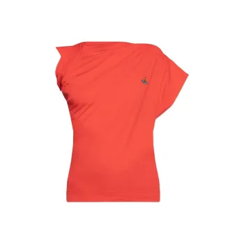 Vivienne Westwood Orb Embroidered Asymmetric T Shirt