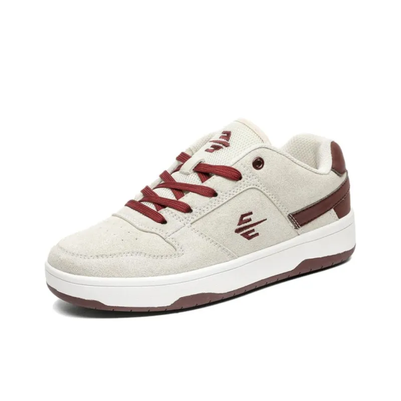 Sharp Crowds Slip Resistant Shock Absorbers With Abrasion Resistant Properties Low Top Skateboard Shoes Unisex Ecru-1