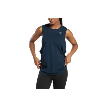 GYMSHARK TRAINING DROP ARM TANK Tank Tops Women's Marine Blue