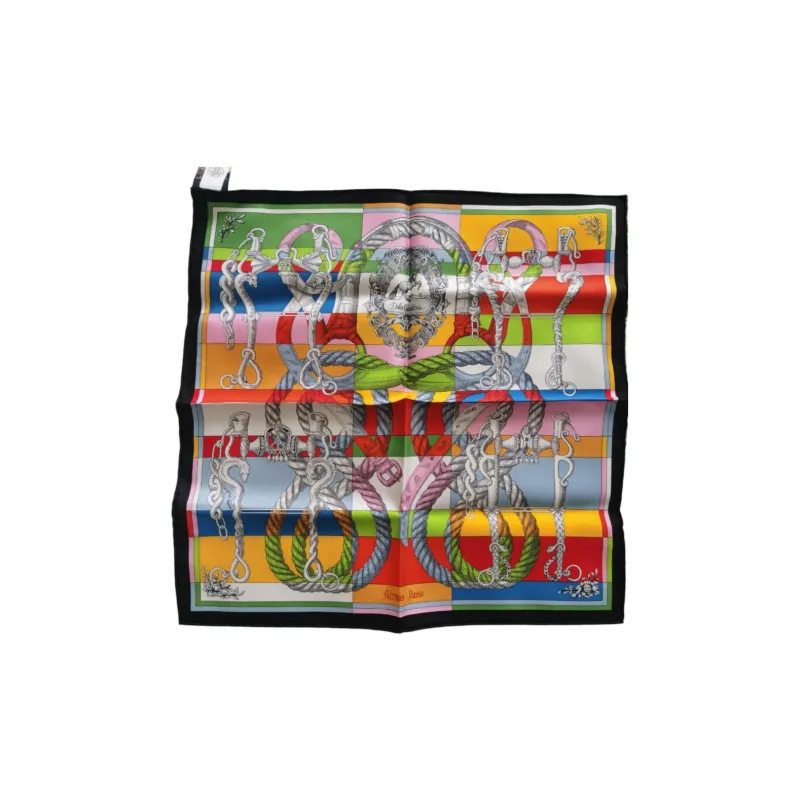 HERMES Mulberry Silk Scarves Unisex Multicolor-1