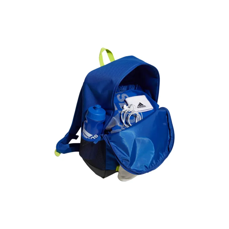Adidas Recycled Polyester Backpack Unisex Collegiate Blue & Yellow White-3