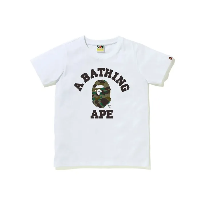 Bape 1st Camo College Tee Tee Ladies Black/Green-2