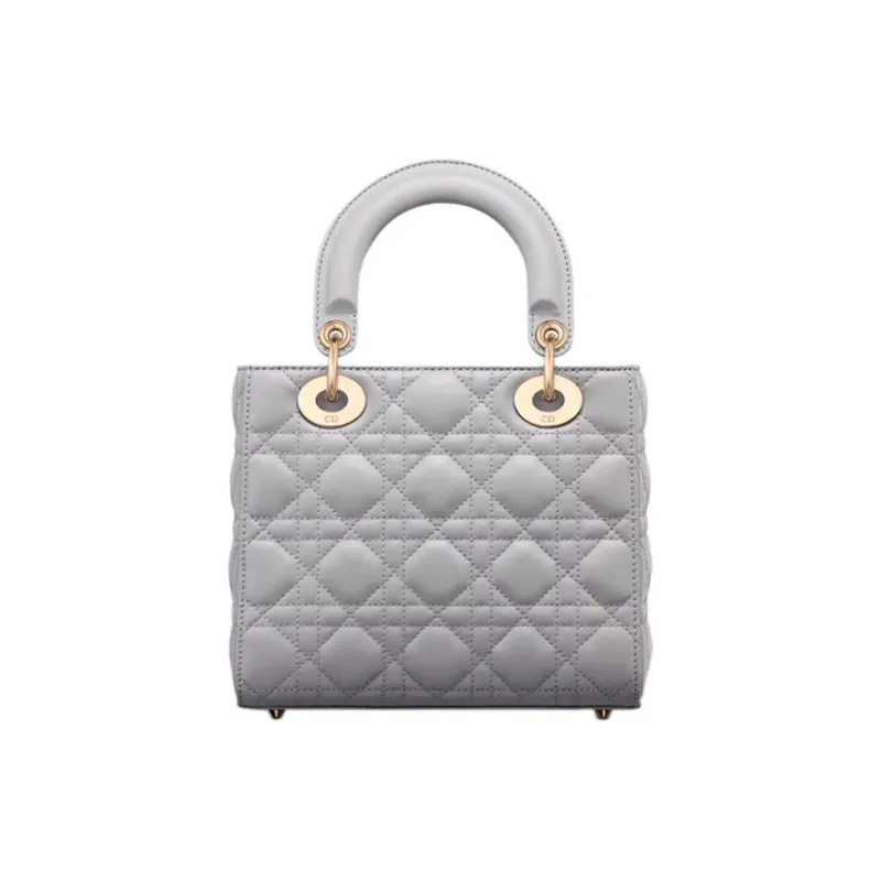 DIOR Lady Dior My ABCDior Lambskin Lady Dior Bag, Shoulder Bag, Crossbody Bag, Handbag Small Size Women's Gray-3