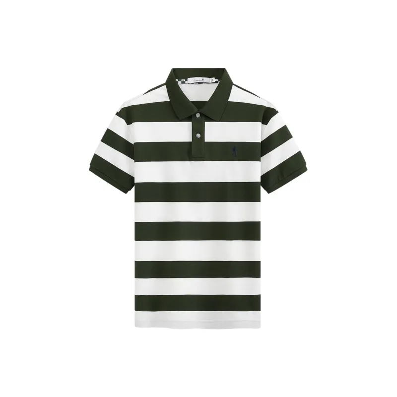 Dance With Wolves Polo Shirt Men's Olive Green-1