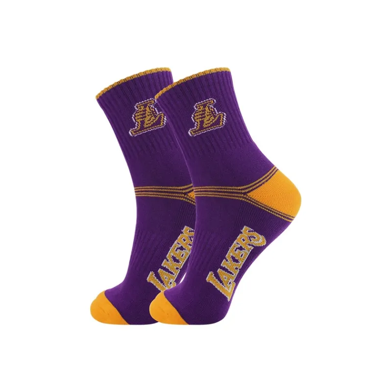 NBA Los Angeles Lakers Basketball Socks Unisex 6 Pack-3