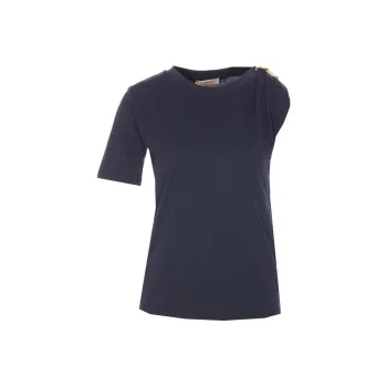 Twinset One Shoulder Logo Plaque Top