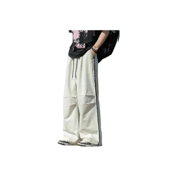 MKZA Casual Pants Unisex Beige Apricot
