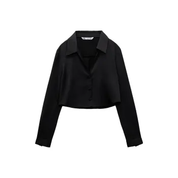 ZARA Crop Tops Women's Black