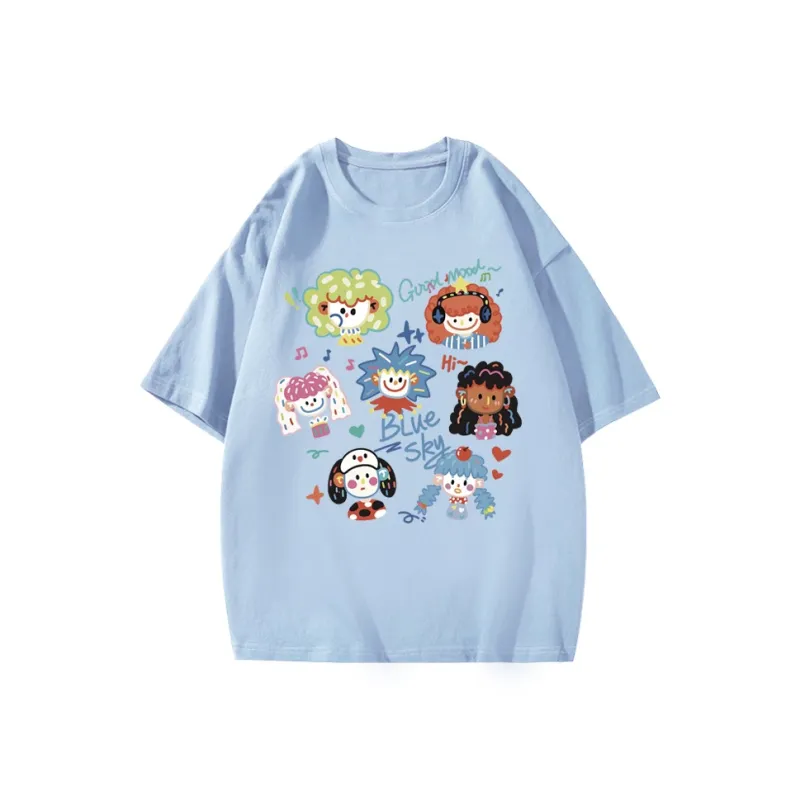 ILYOIL Drop Shoulder Sleeve T Shirt Unisex-0