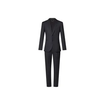 LOUIS VUITTON Single-Breasted Wool Blend Pont Neuf Suit