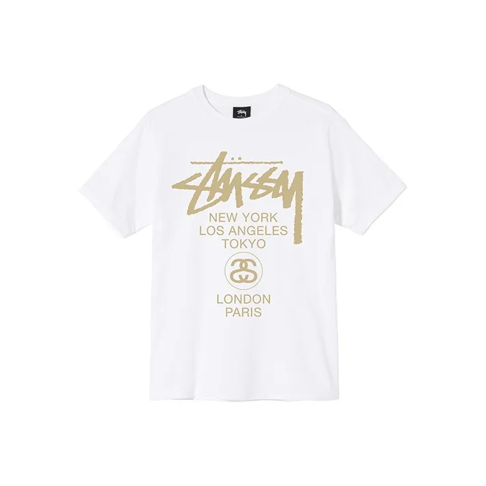 Stussy World Tour Camo Tee 'Black'-4