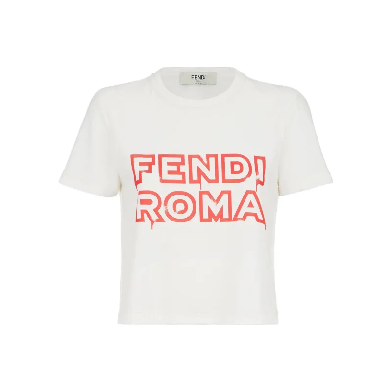 FENDI SS23 Crop Tops Women's White-0