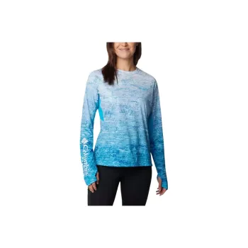 Columbia PFG Super Tidal Tee Raglan Sleeve T-Shirt Women's Ocean Blue